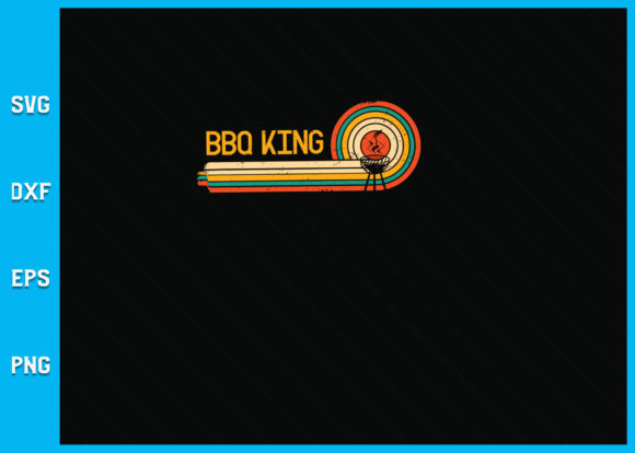 BBQ King Retro Style Barbecue SVG Graphics for Crafts