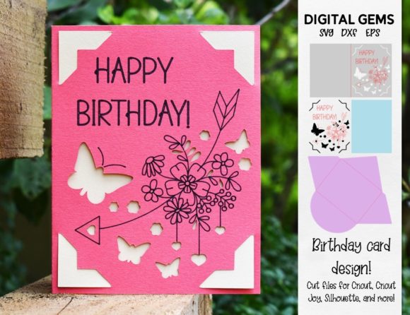 Birthday Card Design Graphics for Crafts