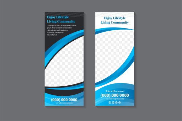 Enjoy Lifestyle Vertical Banner Blue Graphics and Print Templates Review