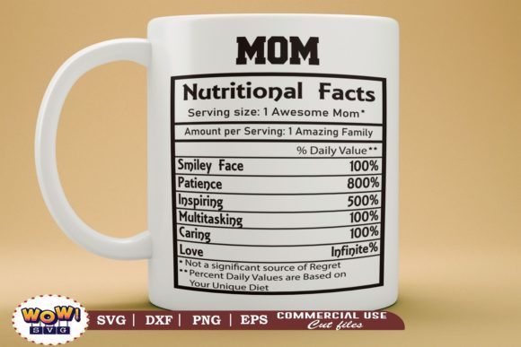 Mommy Nutrition Facts Graphics and Illustrations Review