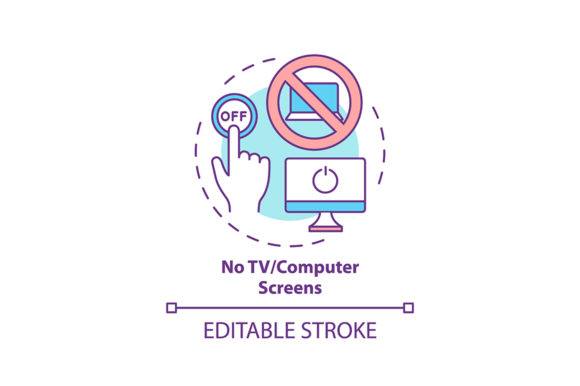 No TV and Computer Screen Concept Icon Graphics and Icons Review