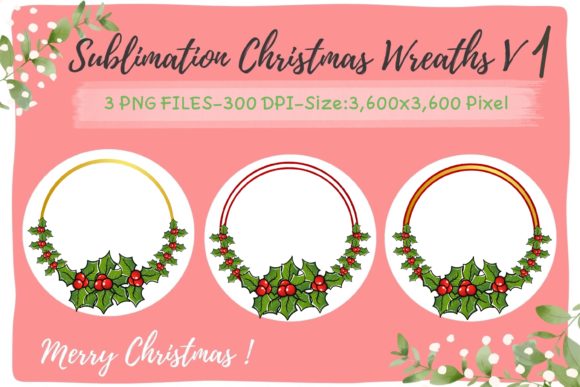 Sublimation Christmas Wreaths V1 Graphics and Illustrations Review