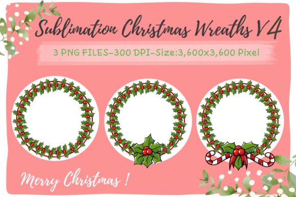Sublimation Christmas Wreaths V4 Graphics and Illustrations Review
