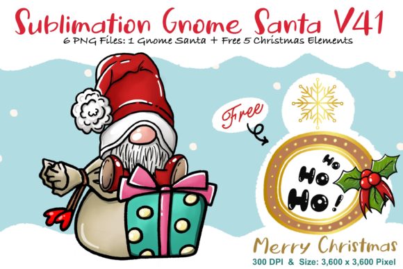 Sublimation Gnome Santa V41: A Designer’s Review of Seasonal Graphics and Illustrations