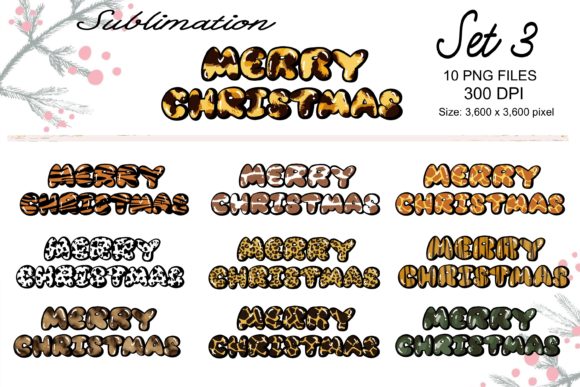 Sublimation Merry Christmas Set 3: A Review for Graphics and Illustrations Sellers