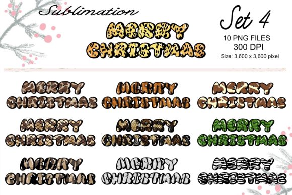 Sublimation Merry Christmas Set 4 Graphics and Illustrations Review