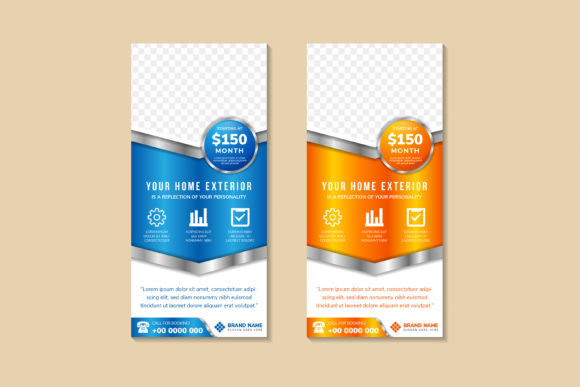 Vertical Banner Down Blue Orange Review